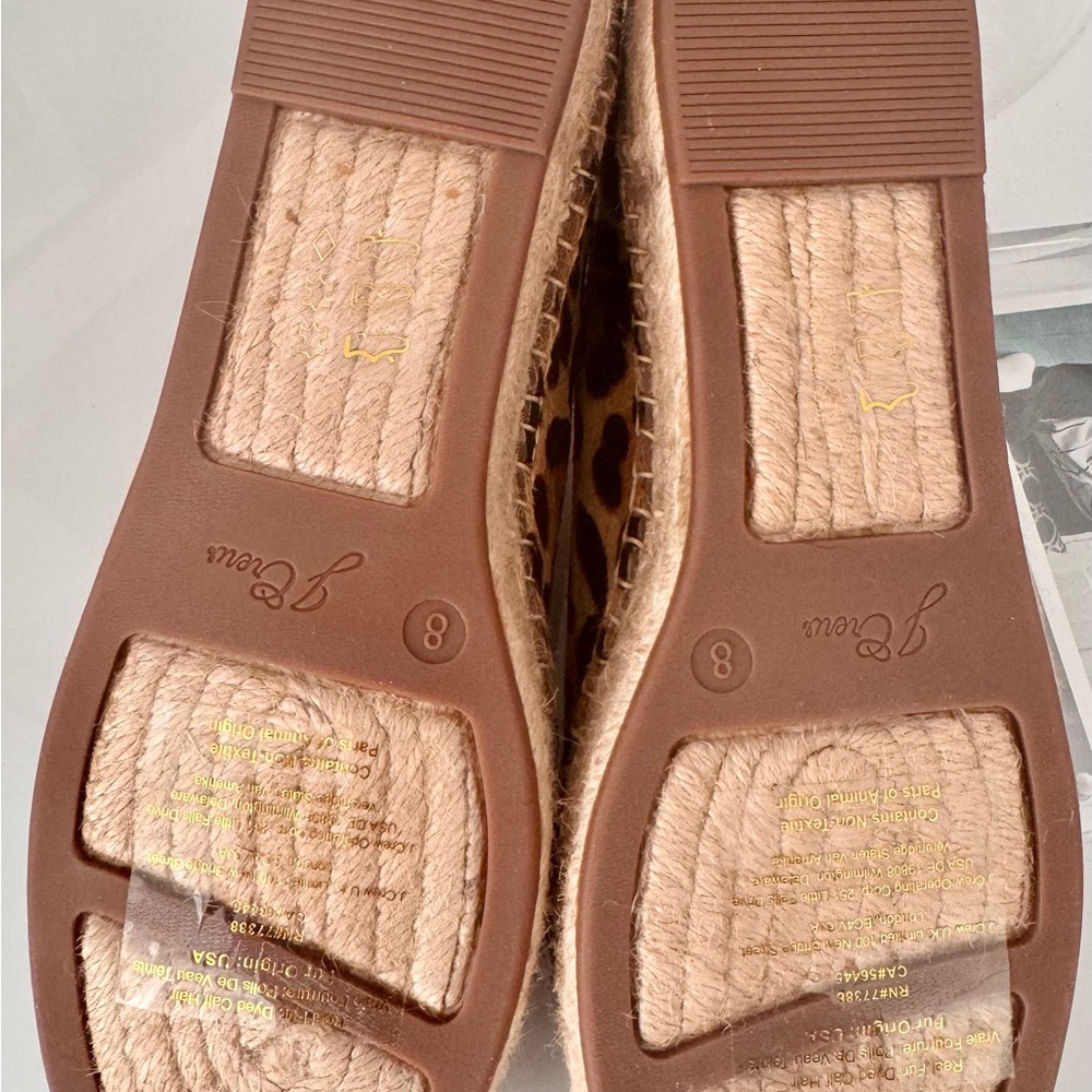 J.Crew Espadrille Sneakers in Leopard Calf Hair, New, Never Worn - Picture 7 of 7
